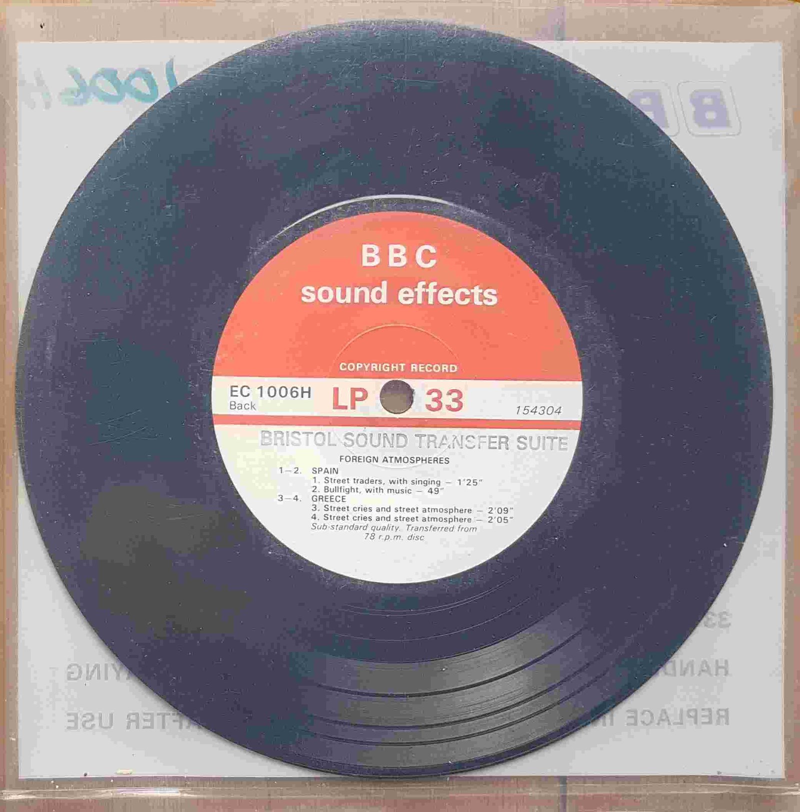 Picture of EC 1006H Crowds ballroom atmosphere / Foreign atmospheres by artist Not registered from the BBC records and Tapes library